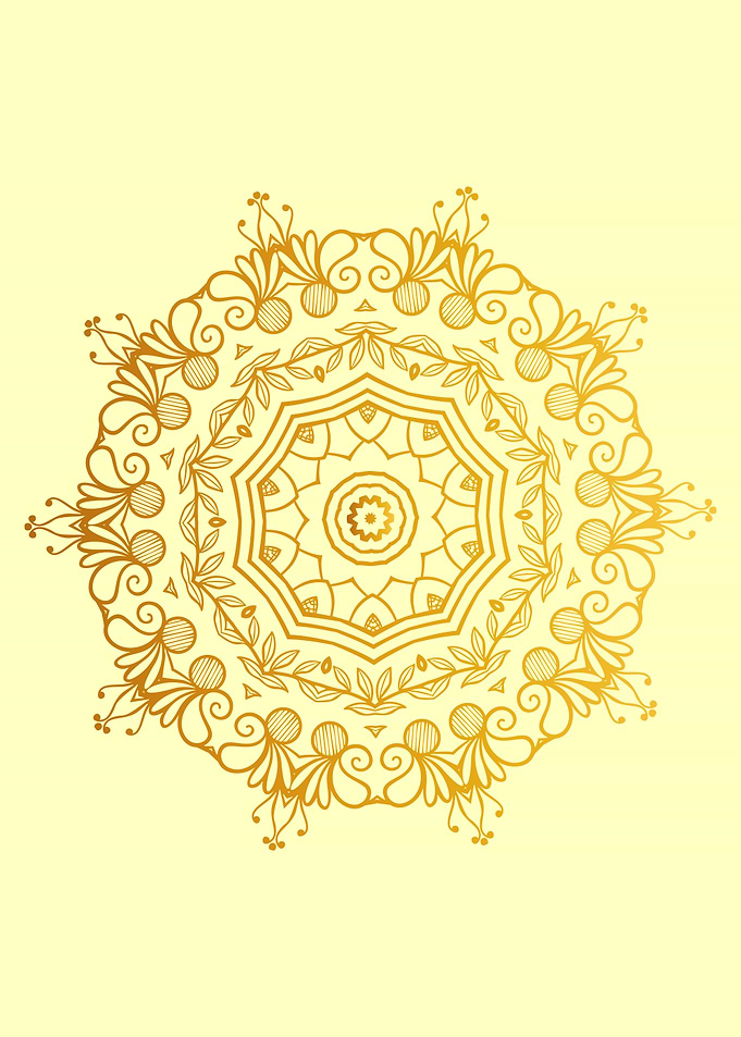 Luxury Golden Mandala Art