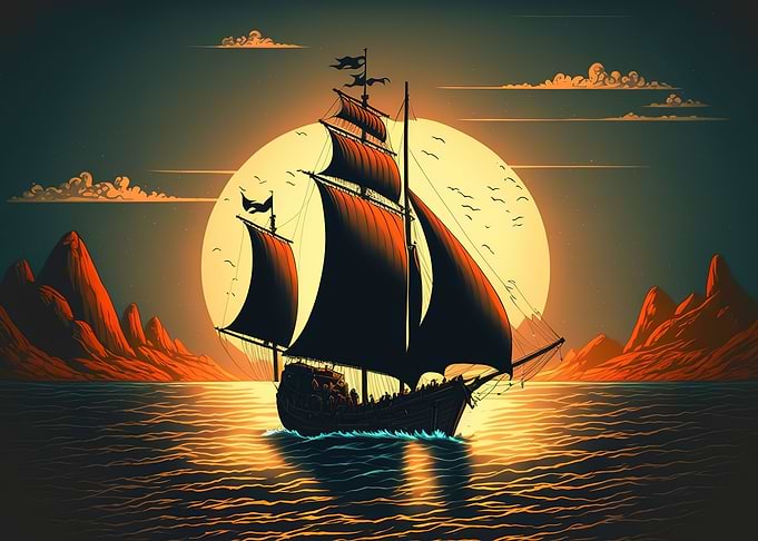 boat sunset