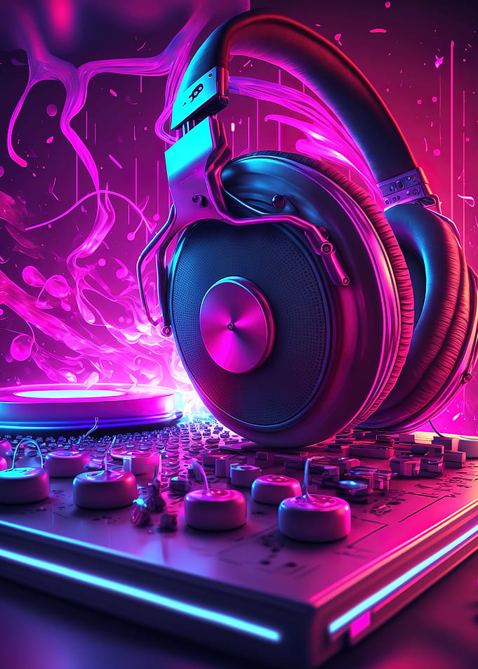 Neon dj