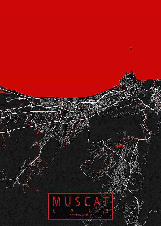 Muscat City Map Oriental