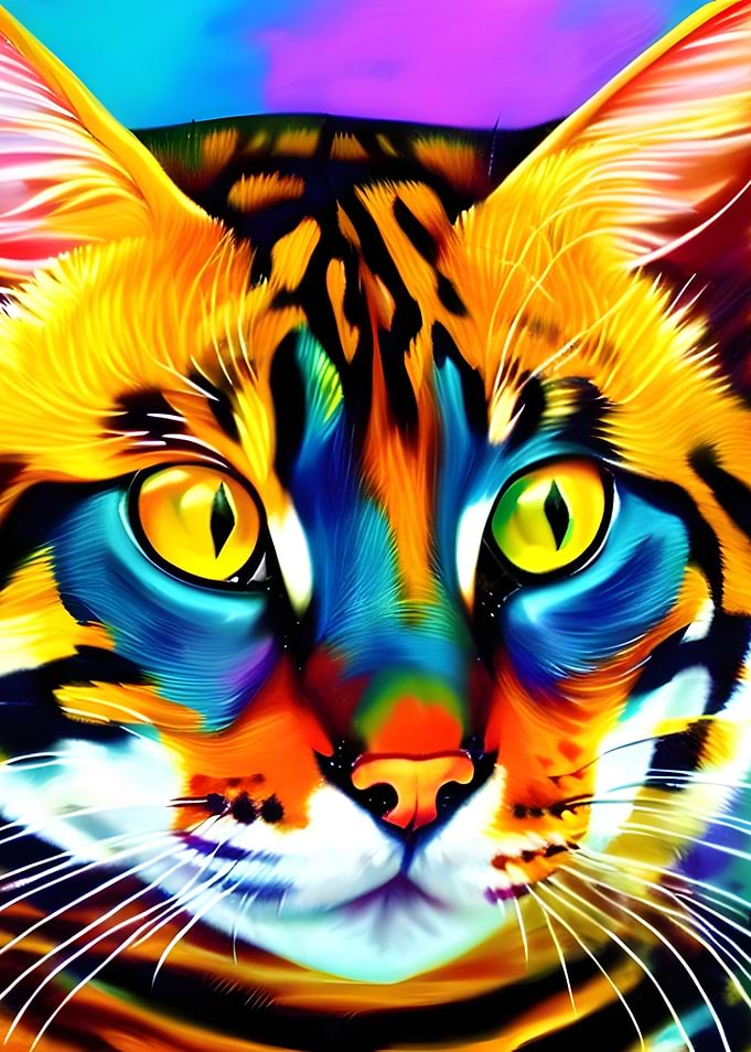 Bengal cat Art