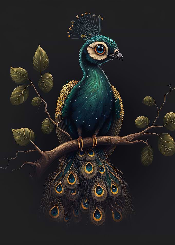 peacock chibi