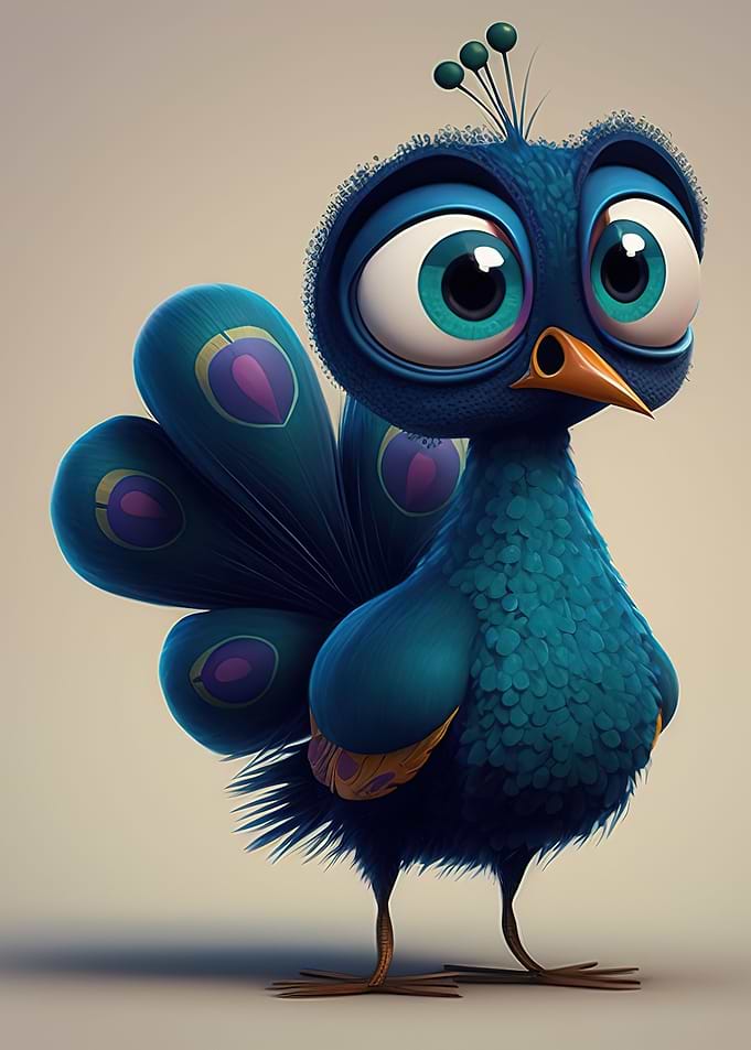 peacock chibi
