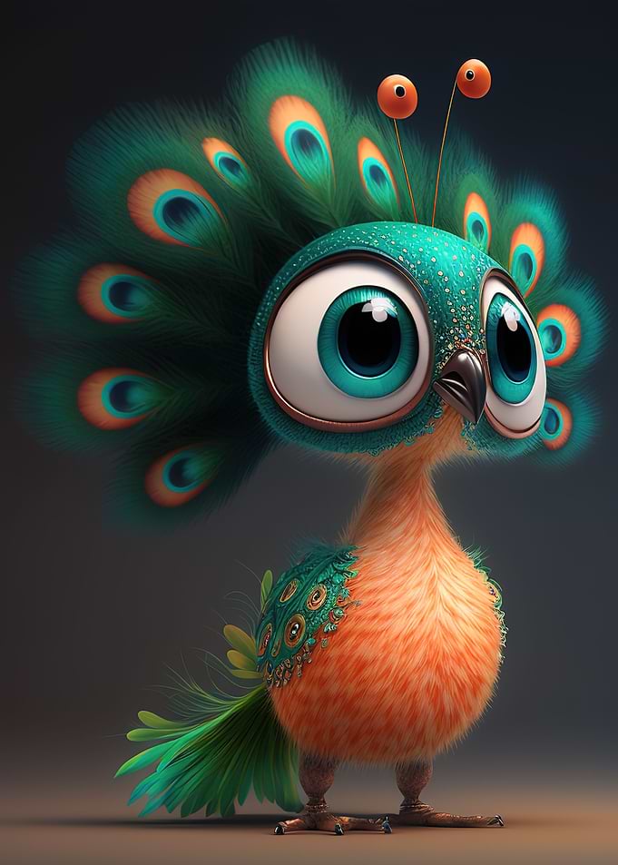 peacock chibi