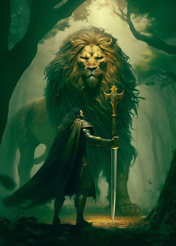 King lion and Knight