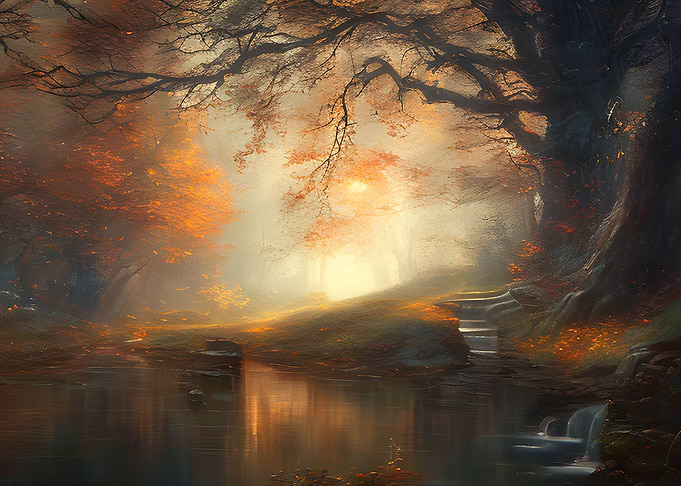 Autumn trees in the forest