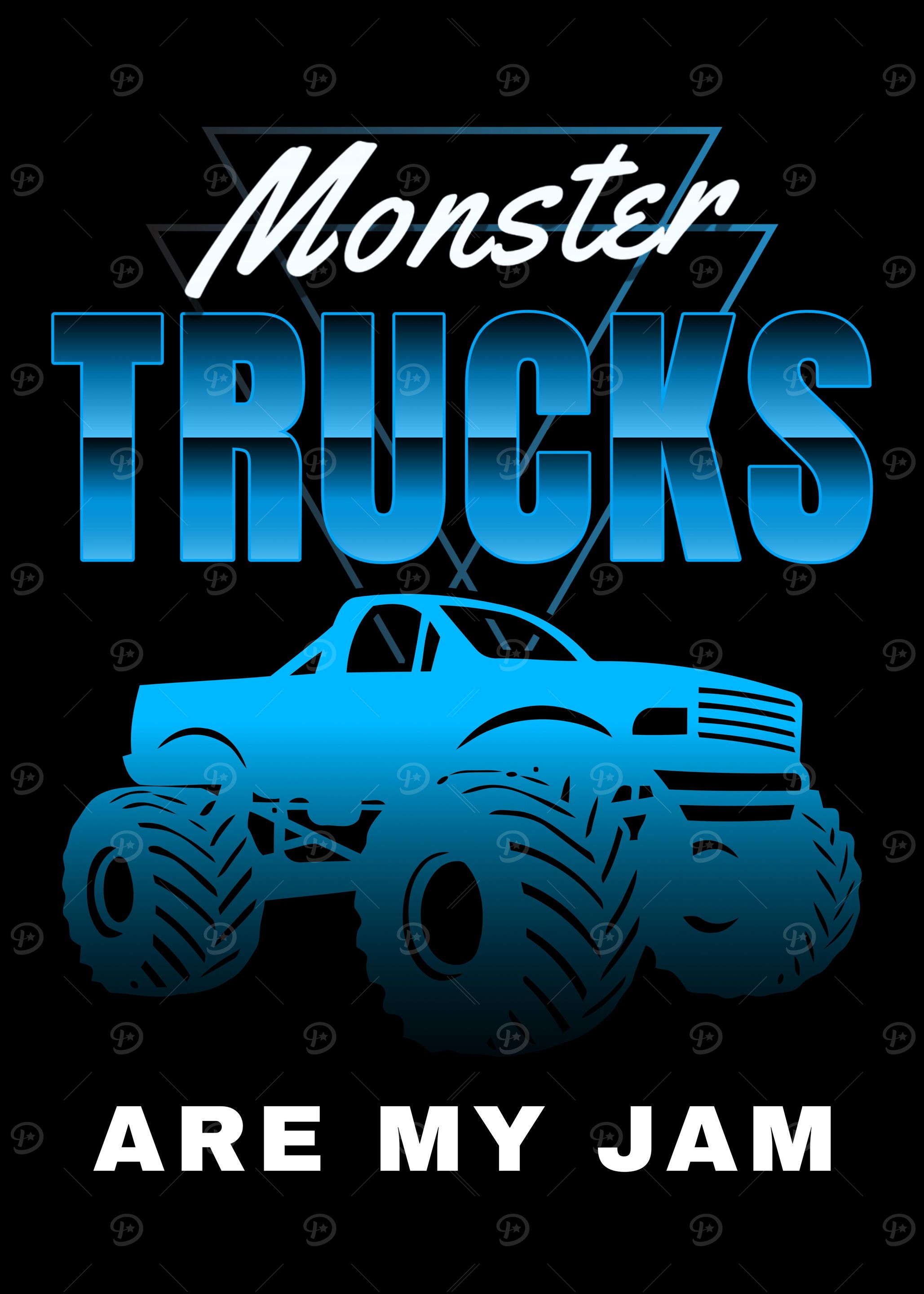 Monster Trucks 80s Retro