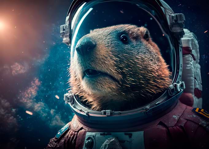 Beautiful groundhog