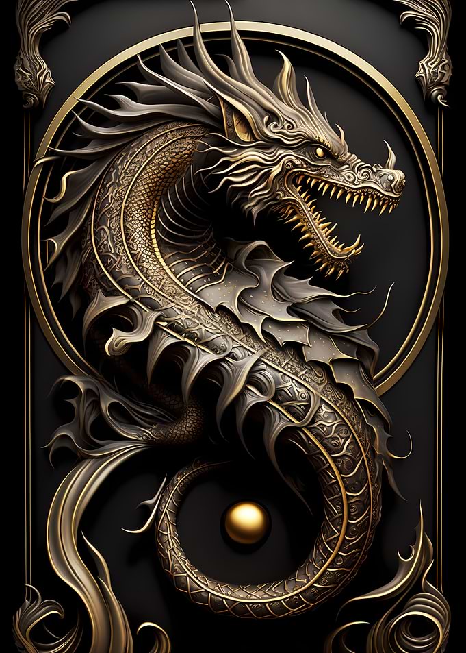 Dragon Protector Art Deco