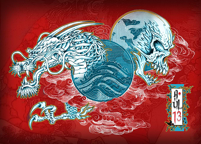 Blue Dragon Skull