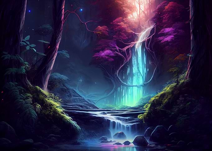 Magical waterfall