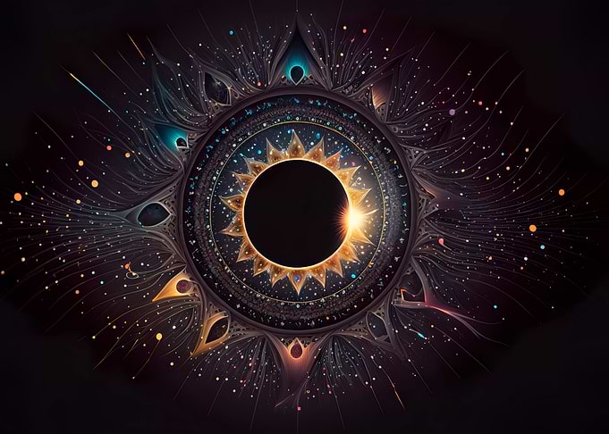 Abstact solar eclipse
