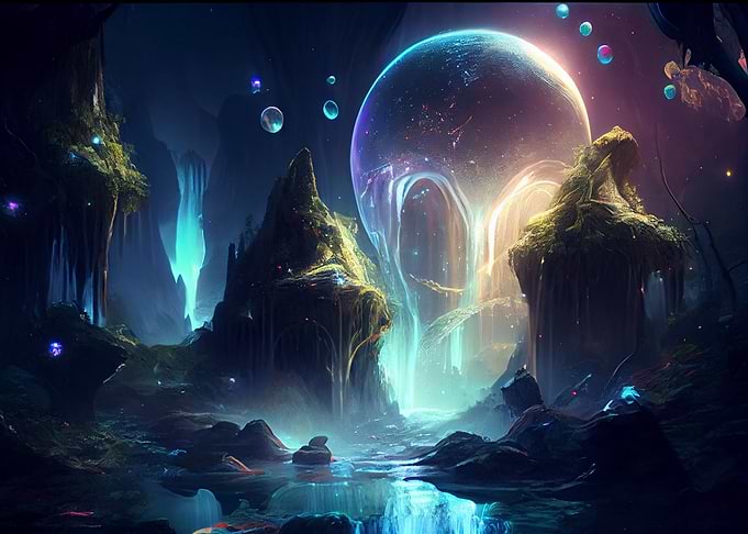 Magical waterfall