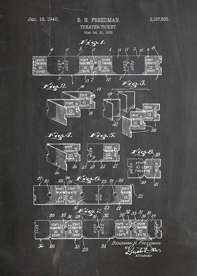 Theater ticket patent