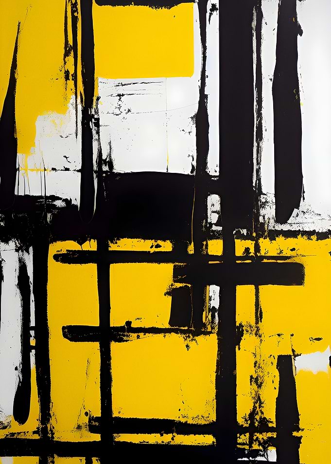black and yellow abstract
