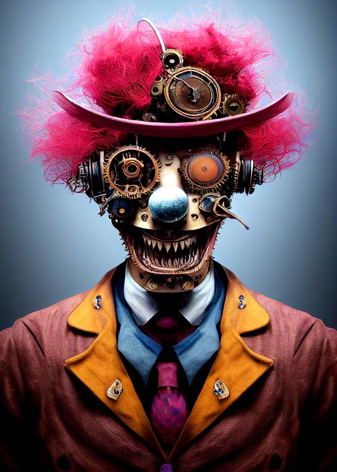 52 Steampunk Devil Clown
