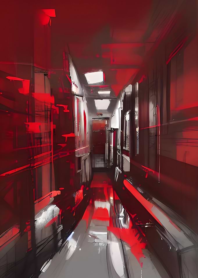 Red hallway