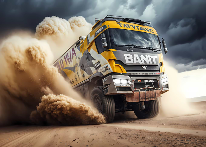 Dakar rally truck motion