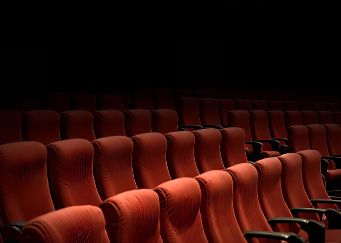 Cinema vintage seats rows