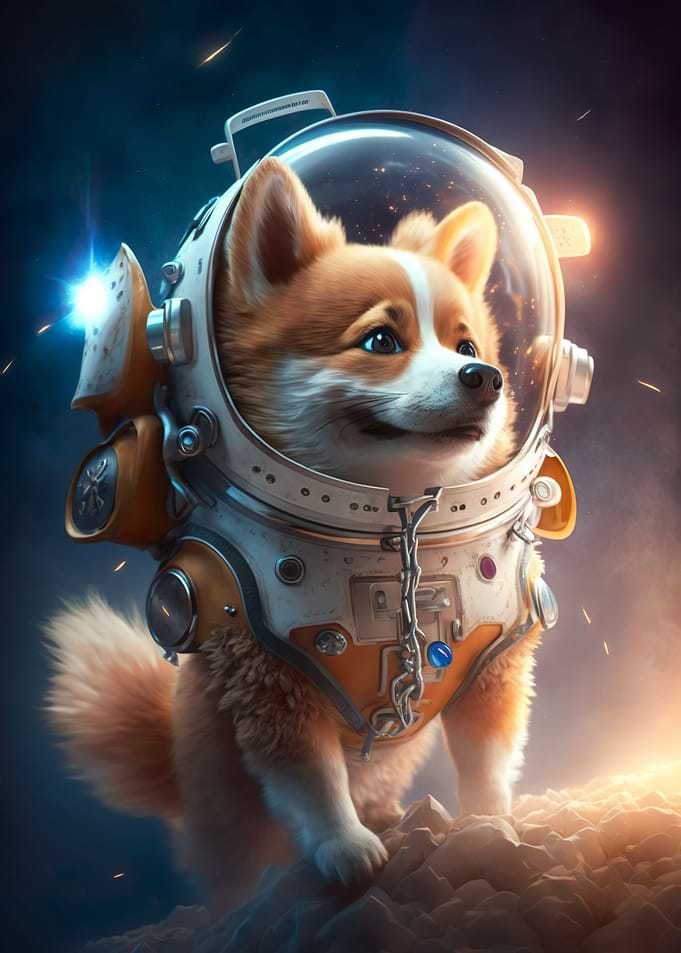Astronaut Space Corgi Dog