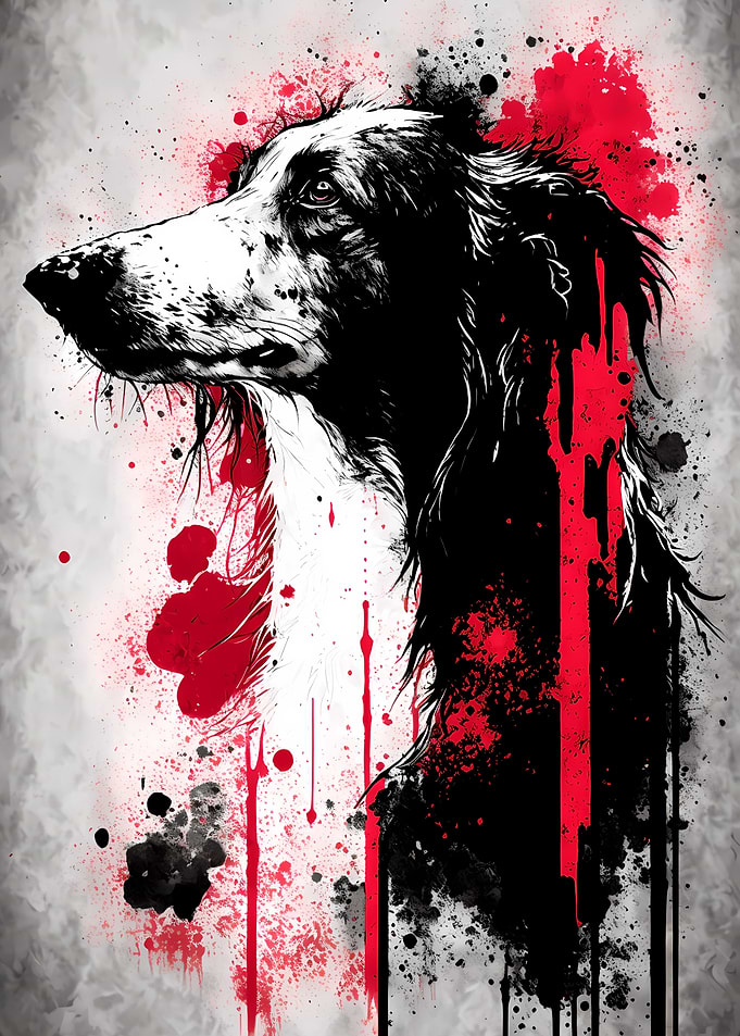 Borzoi Dog Painting