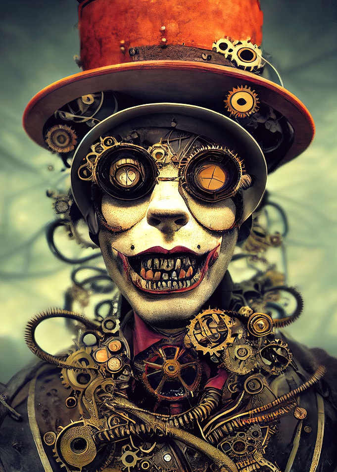 66 Steampunk Evil Clown