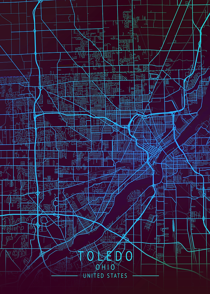 Toledo USA City Map