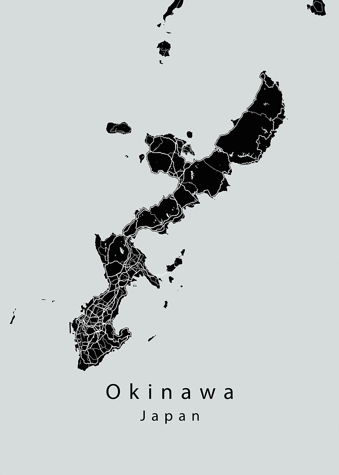 Okinawa Japan Island Map