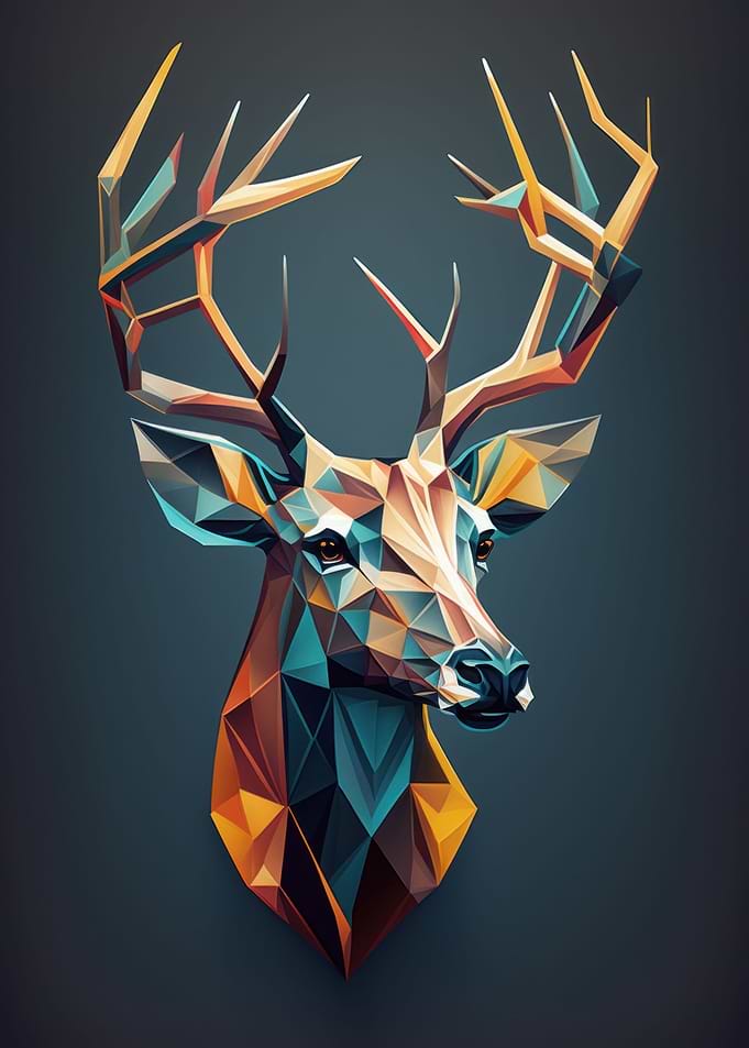 Abstract Geomertic Deer
