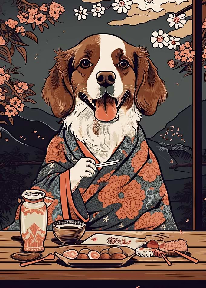 Brittany Dog Japanese Food