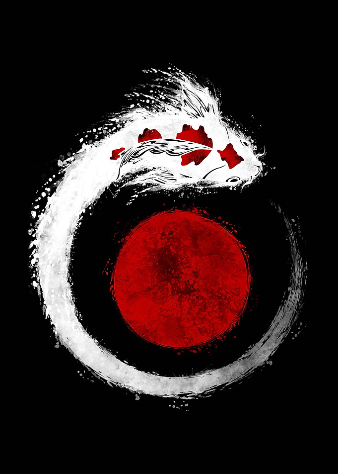 Koi dragon strokes