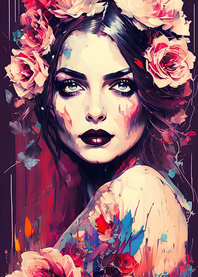Goth flower girl