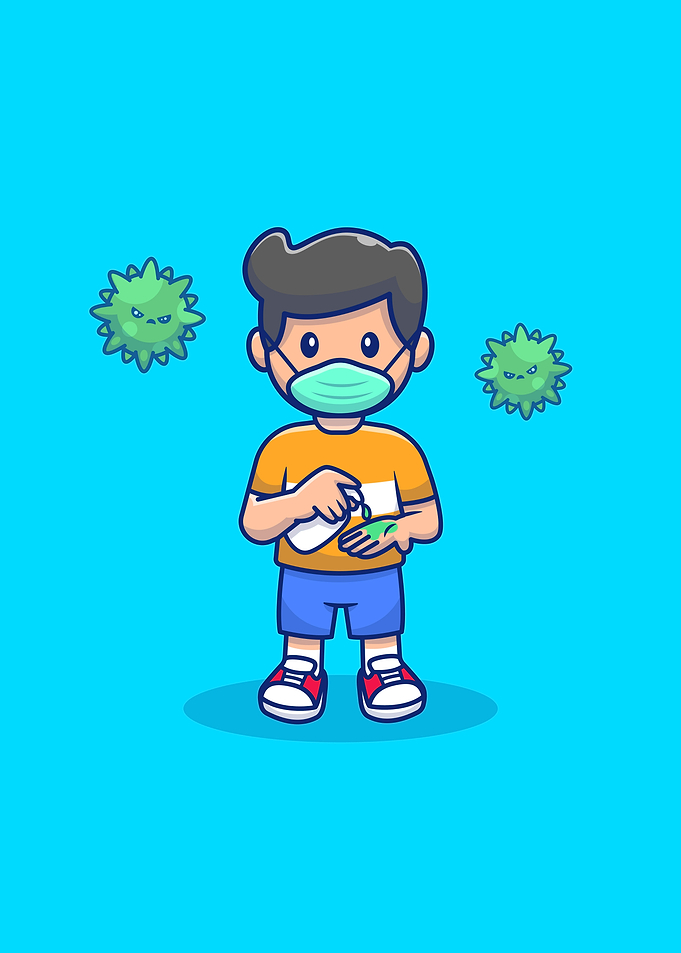 Cute Boy Wearing Mask