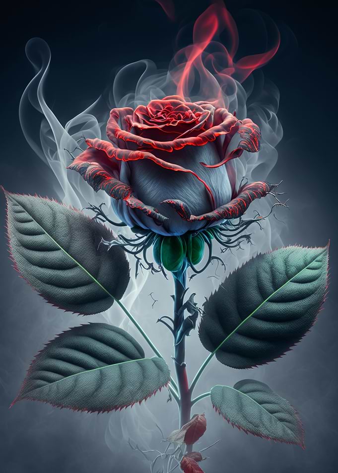 Abstract red rose