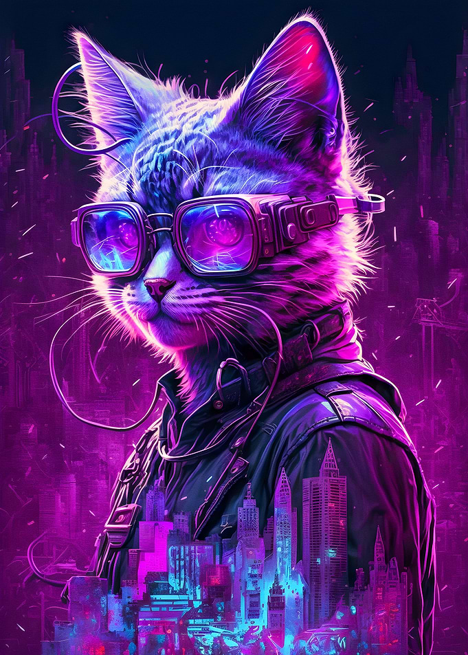 Cyberpunk human cat 2