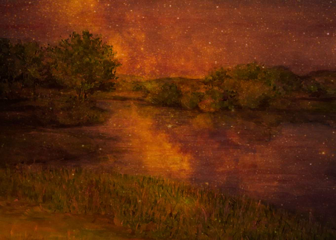 Cosmic river landscape
