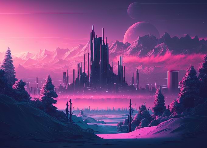 City Lights in Synthwave
