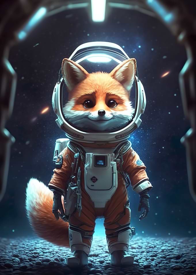 Astronaut Space Fox