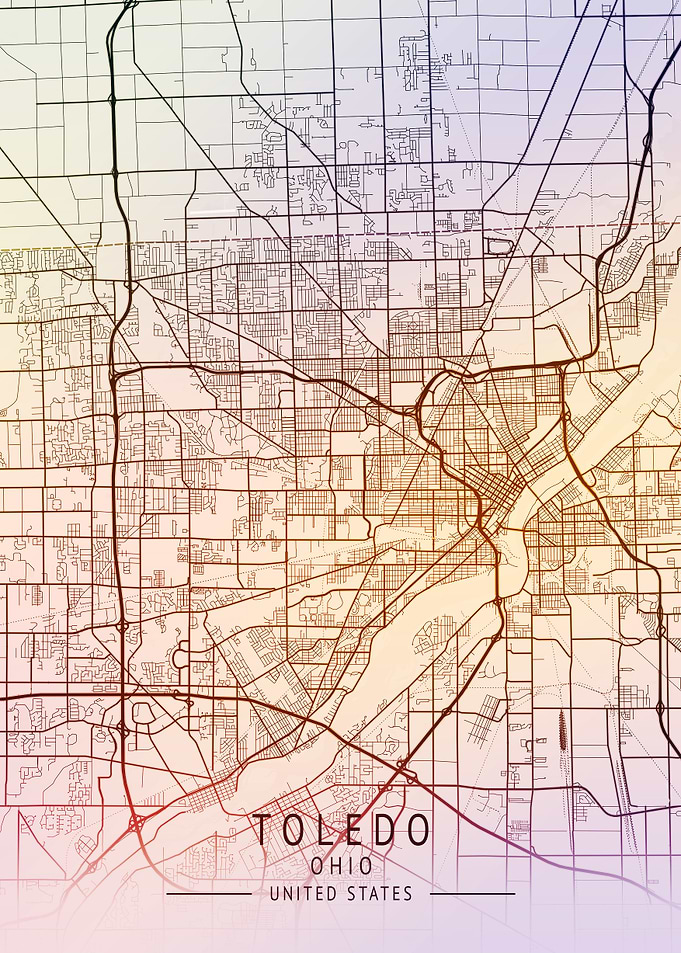 Toledo USA City Map