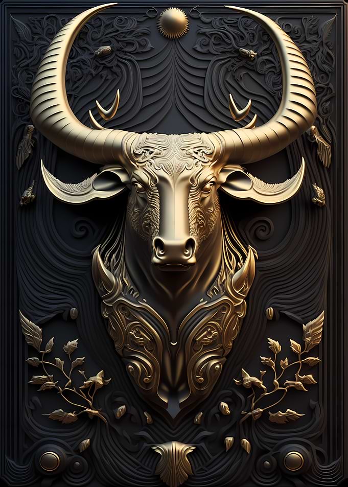 Bear Golden Art Deco
