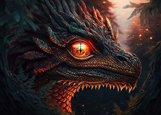 Fantasy dragon eye