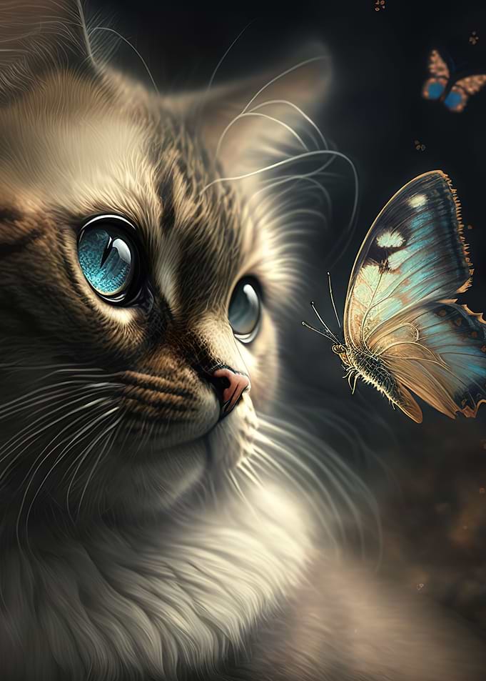 cat butterfly