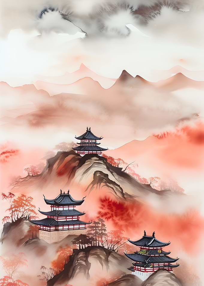 Misty Mountain Range