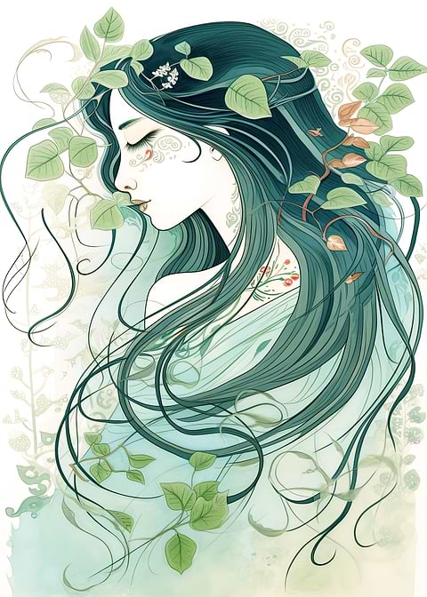 Exotic Oriental Beauty — Japanese art metal poster
