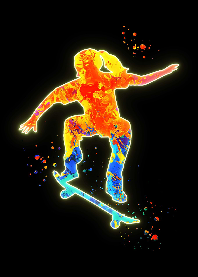 Skateboarder Girl
