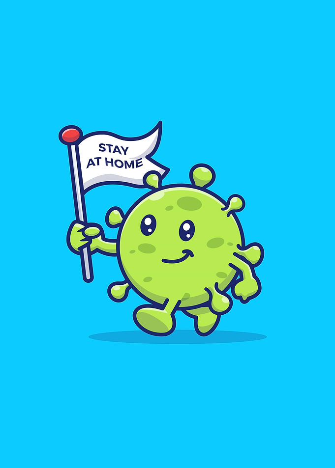 Cute Virus Stay At Home