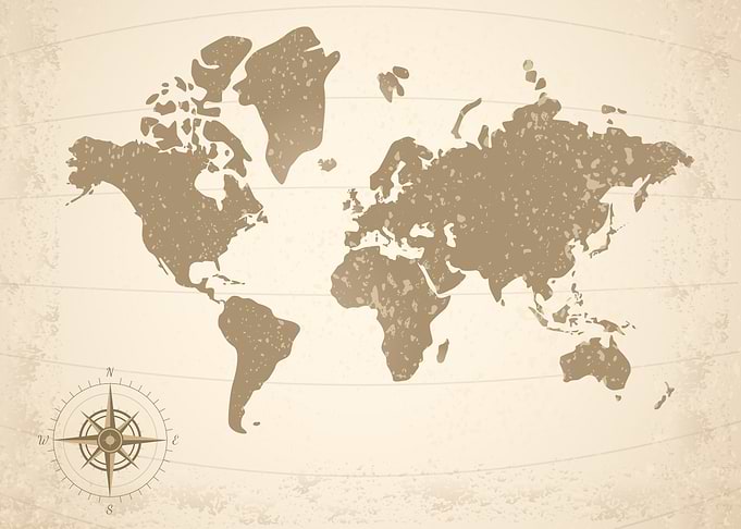 Vintage World Map Design