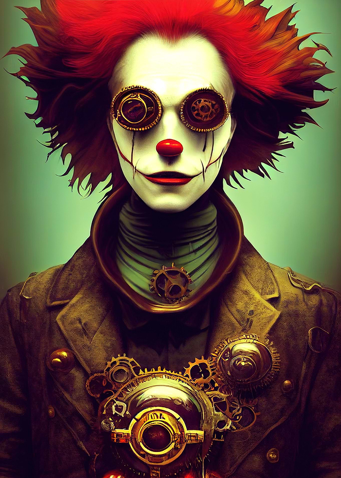 65 Steampunk Evil Clown