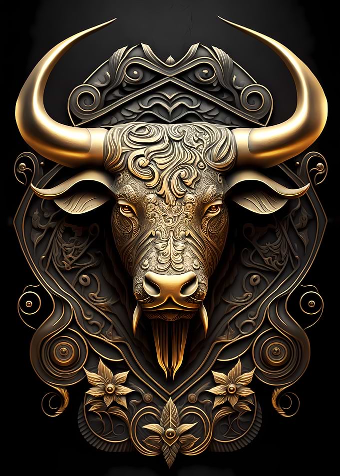 Bear Golden Art Deco