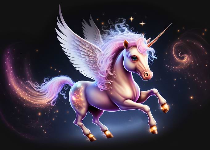 Cute magical unicorn